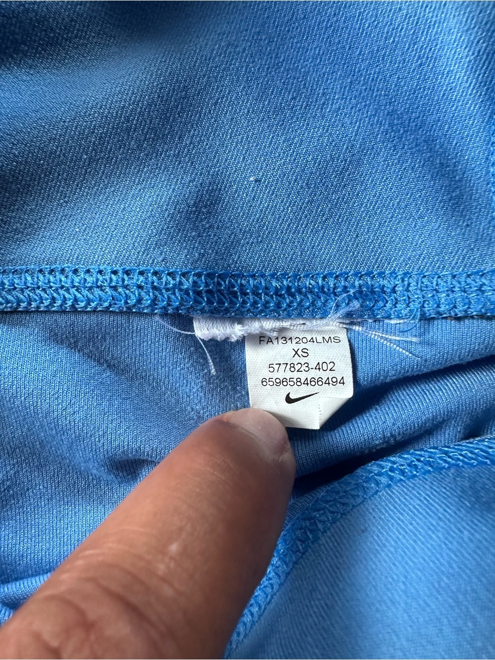 Nike Dri Fit Legend Blue Crop Capri Tights - Picture 4 of 6